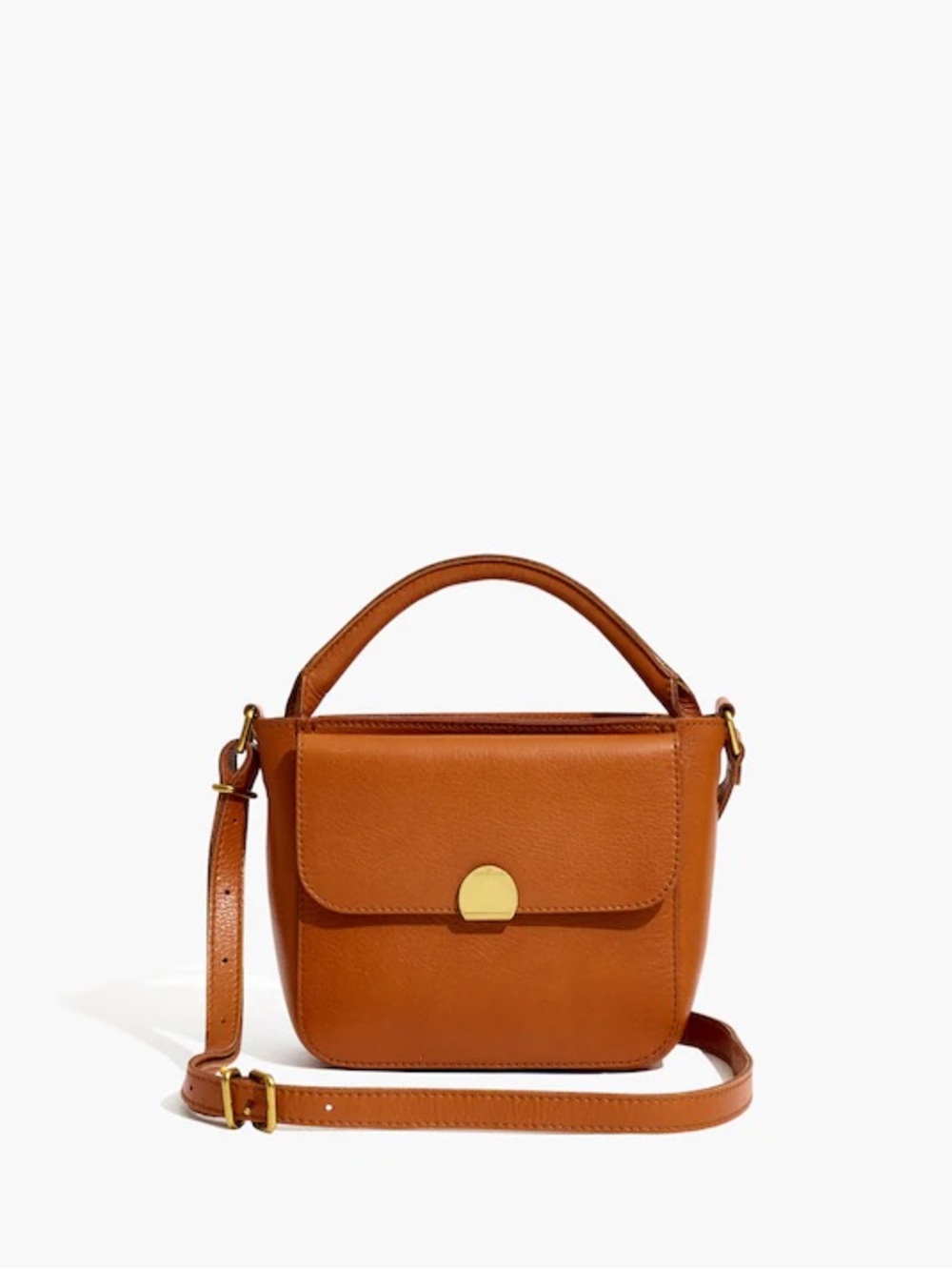 Madewell The Mini Abroad Crossbody Bag in Dark Toffee.